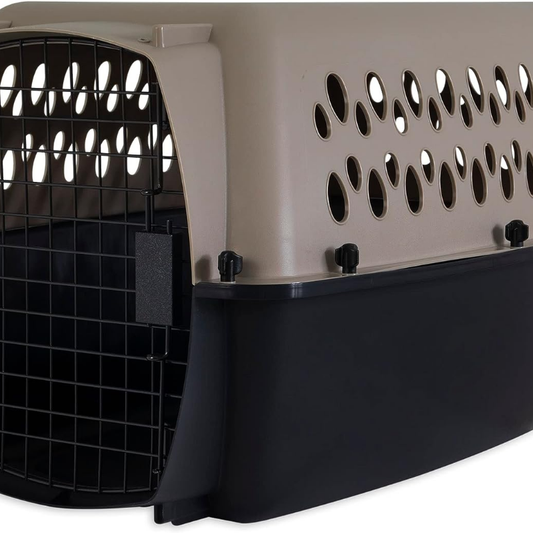  Portable Vari Dog Kennel 24" Taupe & Black for Pets 10-20 Lbs 