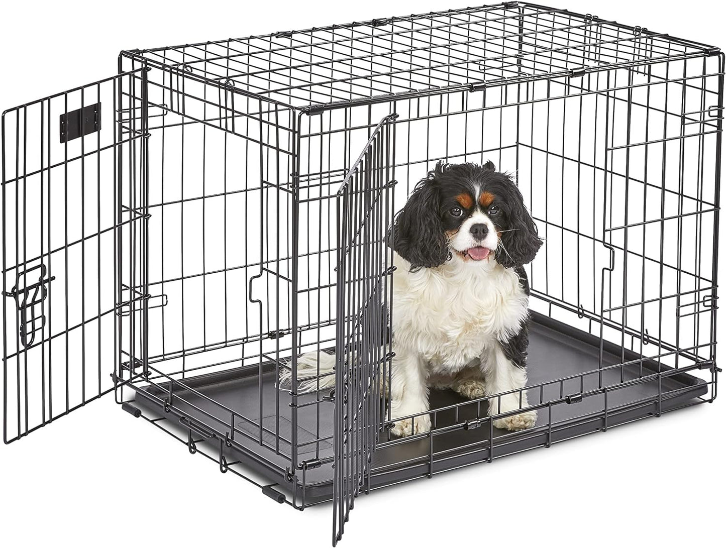 Medium Double-Door Dog Crate – Leak-Proof, Patented Features